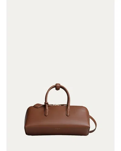 Alaïa Delta Small Leather Top-handle Bag In Brown