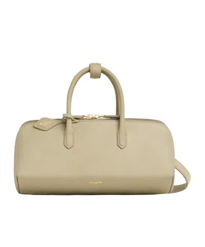 Alaïa Delta Suede Tote In White