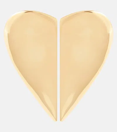Alaïa Demi-coeur Oversized Earrings In Gold