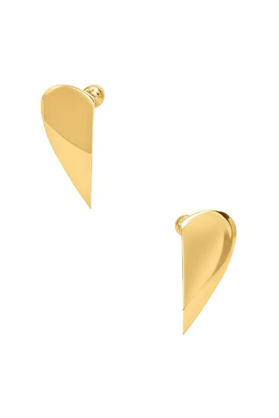 Alaïa Demi Coeur Earrings In Or