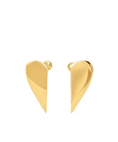 Alaïa Brass Demi Le Coeur Earrings In Yellow