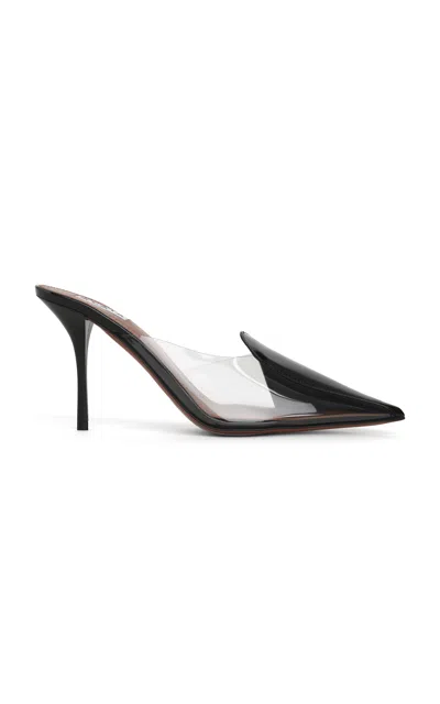 Alaïa Demi-cœur Patent Leather Mules In Black