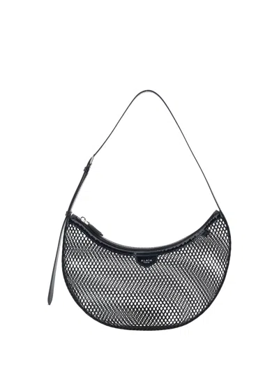 Alaïa Demi Lune Piece Shoulder Bag In Noir