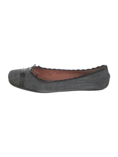 Pre-owned Alaïa Denim Ballet Flats In Black