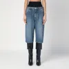 Alaïa Circle Denim High Waist Trousers In Blue