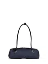 Alaïa Denim Blue Le Teckel Medium Shoulder Bag In Blue