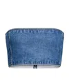 Alaïa Denim Bustier Top In Blue
