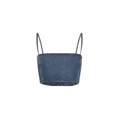 Alaïa Alaia Denim Bustier Top