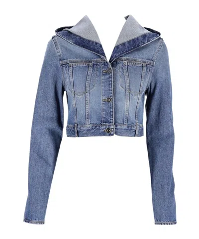 ALAÏA DENIM HOODED JACKET