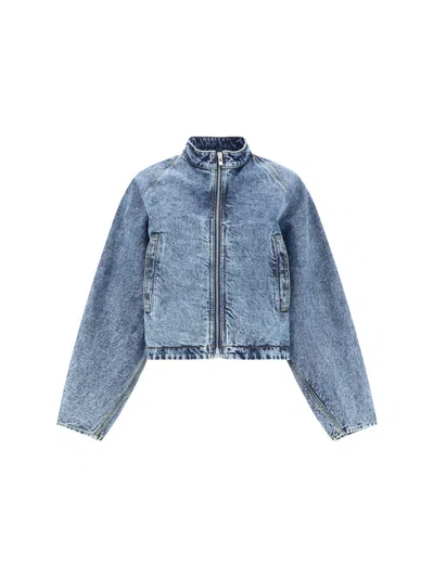 Alaïa Round Jacket In Blue