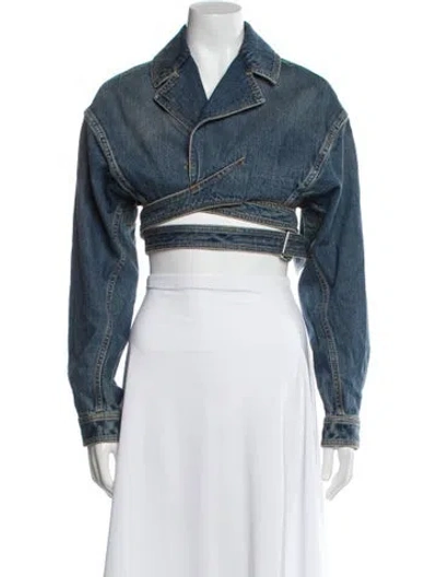 Pre-owned Alaïa Denim Jacket In Blue