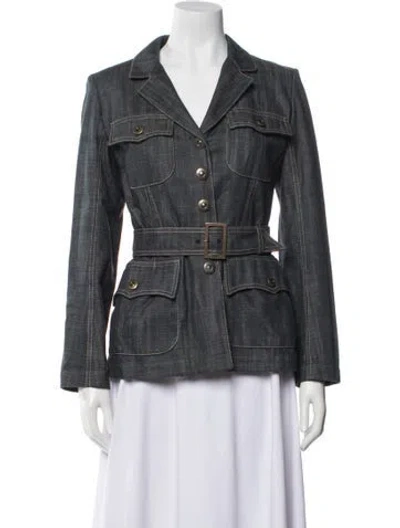 Pre-owned Alaïa Denim Jacket In Blue