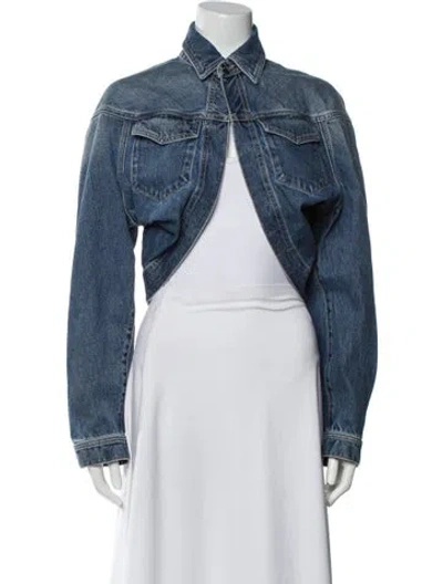 Pre-owned Alaïa Denim Jacket In Blue