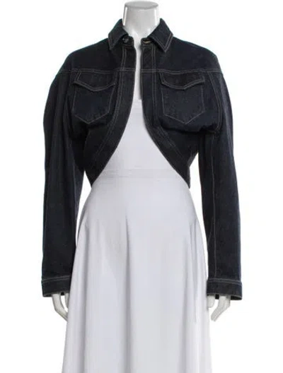 Pre-owned Alaïa Denim Jacket In Blue