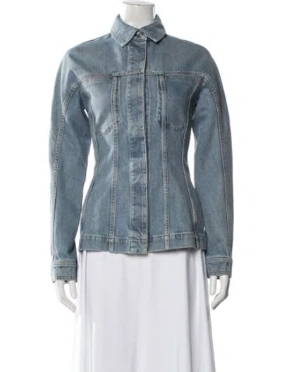 Pre-owned Alaïa Denim Jacket In Blue