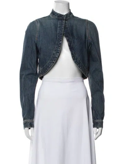 Pre-owned Alaïa Denim Jacket In Blue