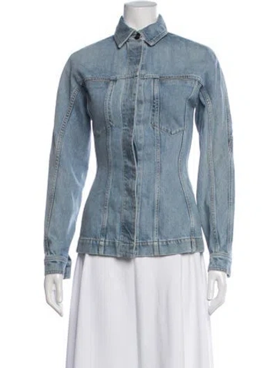 Pre-owned Alaïa Denim Jacket In Blue