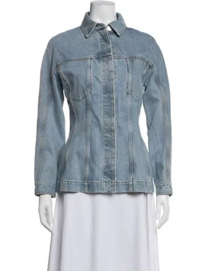 Pre-owned Alaïa Denim Jacket In Blue