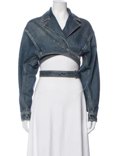 Pre-owned Alaïa Denim Jacket In Blue