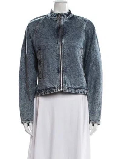 Pre-owned Alaïa Denim Jacket In Blue