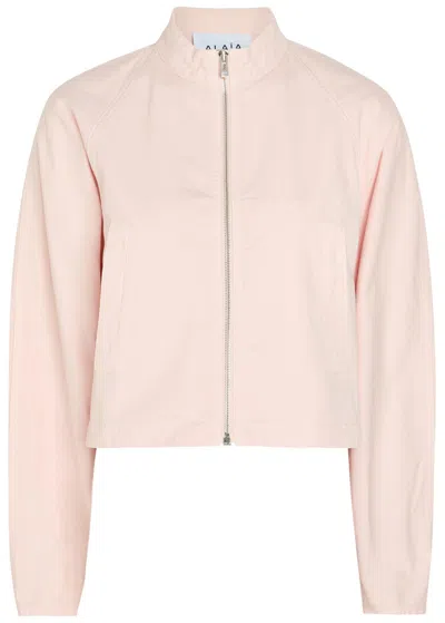Alaïa Denim Jacket In Pink