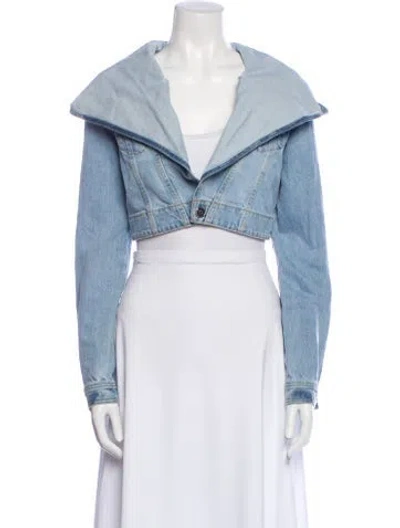 Pre-owned Alaïa Denim Jacket W/ Tags In Blue