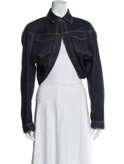 Pre-owned Alaïa Denim Jacket W/ Tags In Blue