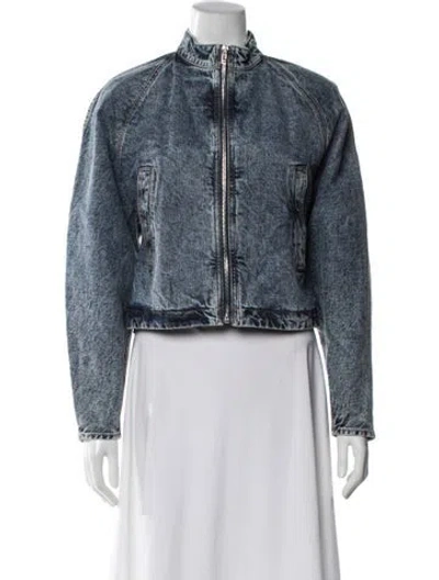 Pre-owned Alaïa Denim Jacket W/ Tags In Blue