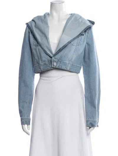 Pre-owned Alaïa Denim Jacket W/ Tags In Blue