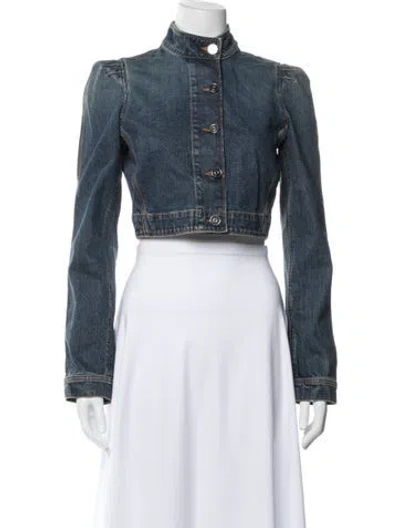 Pre-owned Alaïa Denim Jacket W/ Tags In Blue