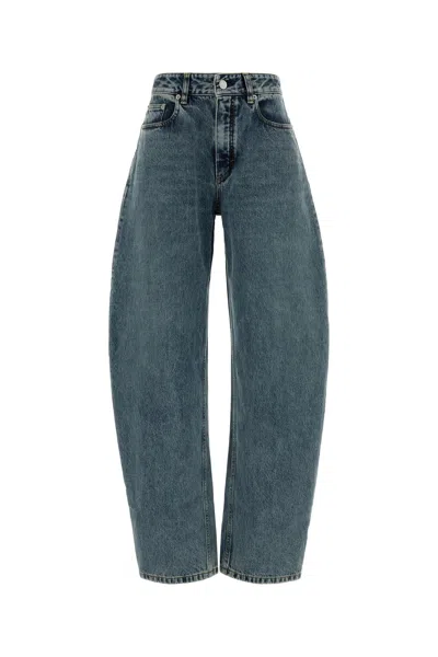 Alaïa Alaia Round Pants Denim In Blue