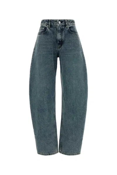 Alaïa Alaia Round Pants Denim In Blue