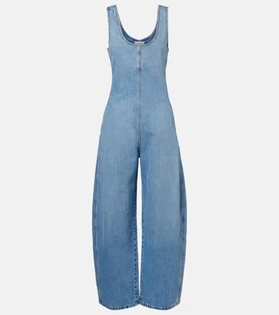 Alaïa Denim Jumpsuit In Blue