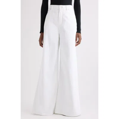 Alaïa Denim Palazzo Pants In Red