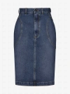 ALAÏA DENIM PENCIL SKIRT