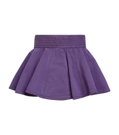 Alaïa Denim Peplum Belt In Purple