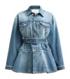 Alaïa Alaia Women Flare Denim Jacket In Blue