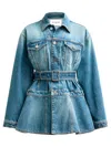Alaïa Alaia Women Flare Denim Jacket In Blue