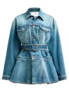 Alaïa Alaia Women Flare Denim Jacket In Blue