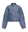 Alaïa Paneled Denim Jacket In Blue