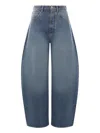 Alaïa Mid-rise Wide-leg Barrel Jeans In Blue