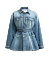 Alaïa Alaia Women Flare Denim Jacket In Blue