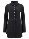 Alaïa Denim Shirt Dress Dresses In Blue