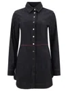 Alaïa Denim Shirt Dress Dresses In Blue
