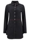 Alaïa Denim Shirt Dress Dresses In Blue