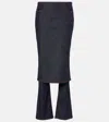 Alaïa Denim Skirt Pants In Blue