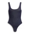 Alaïa Denim Bodysuit In Blue