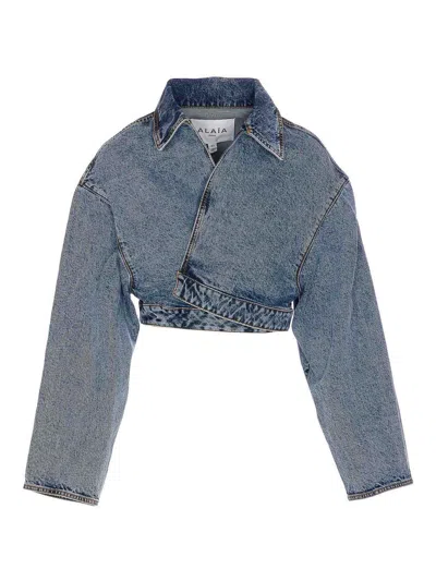 Alaïa Denim Spiral Jacket