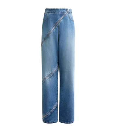 ALAÏA DENIM SPIRAL JEANS