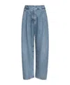 Alaïa Denim Tailored Pants In Blue